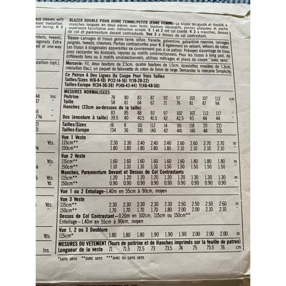 Simplicity 8036 blazer jacket pattern - Picture 5 of 5